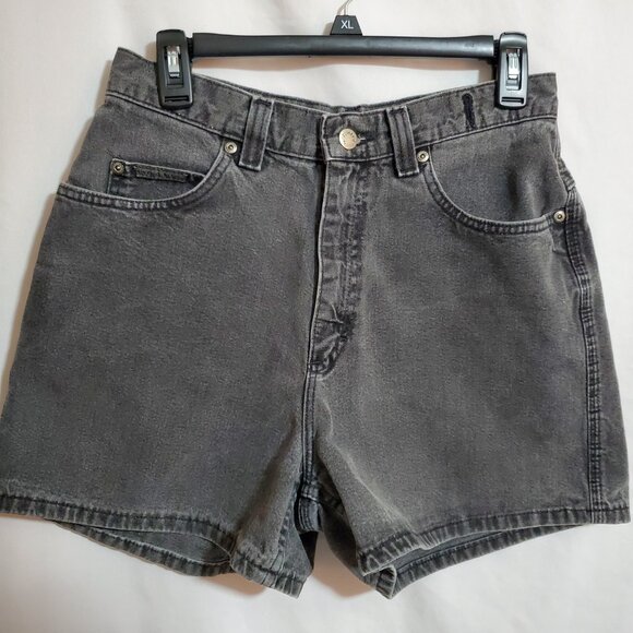 Lee Riveted Vintage High Waisted Black Jean Shorts - Picture 9 of 9